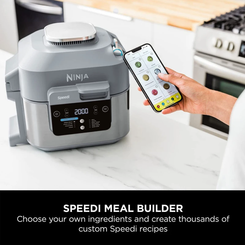 سرخ کن و مولتی کوکر نینجا مدل ON400 9 Ninja Fryer and Multicooker