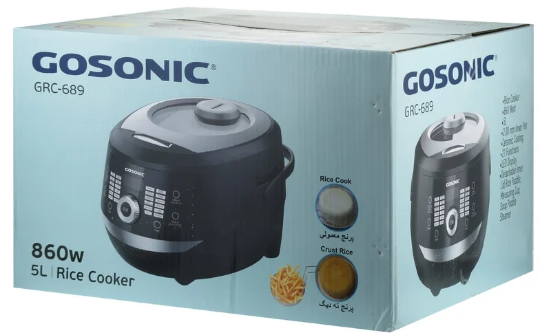 پلوپز گوسونیک مدل GRC-689 3 Gosonic rice cooker model GRC-689