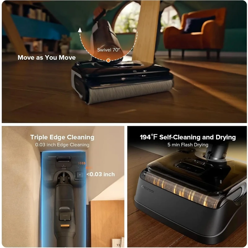 جاروشارژی و بخارشوی روبوراک مدل A30 PRO STEAM 5 Roborock A30 PRO STEAM Vacuum Cleaner and Cleaner