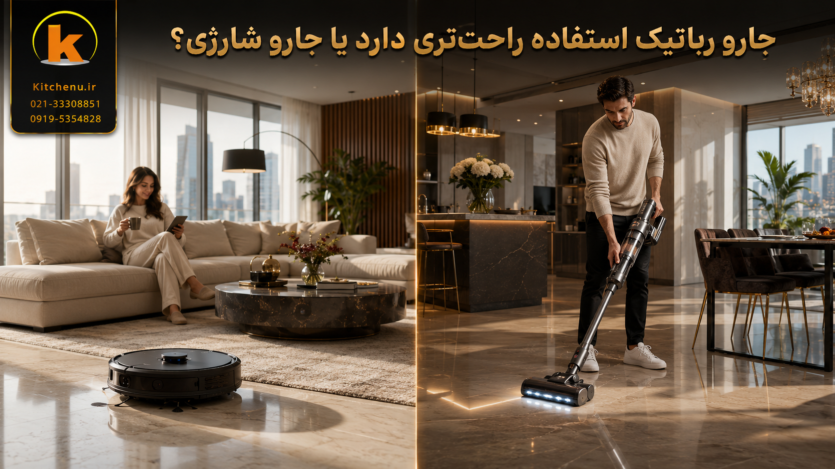 جارو شارژی بهتر است یا جارو رباتیک؟ کدام را بخریم؟ 7 جارو رباتیک استفاده راحت تری دارد یا جارو شارژی؟