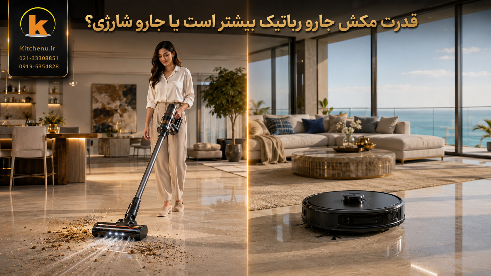 جارو شارژی بهتر است یا جارو رباتیک؟ کدام را بخریم؟ 4 مکش جارو رباتیک بیشتر است یا جارو شارژی؟