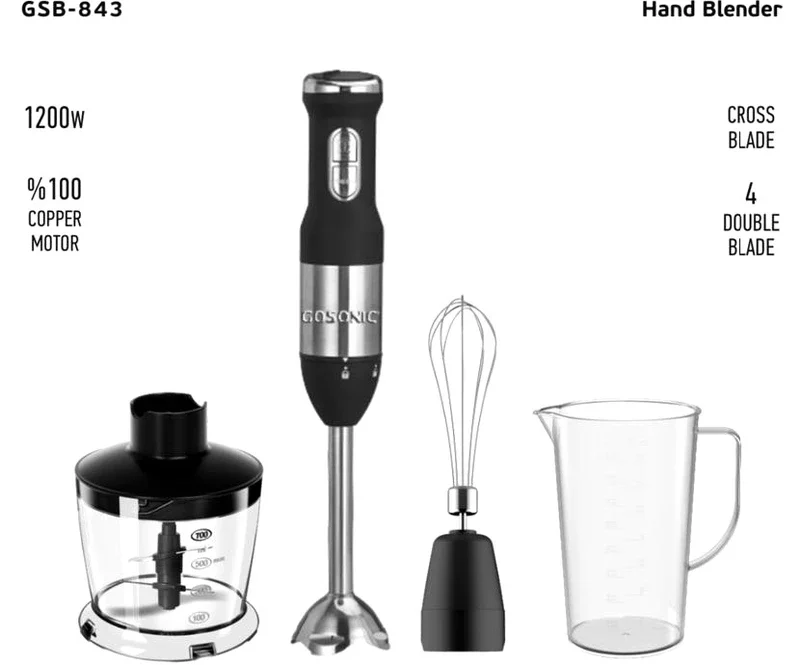 گوشت کوب برقی گوسونیک مدل GSB-843 3 Gosonic Electric Meat Grinder GSB-843