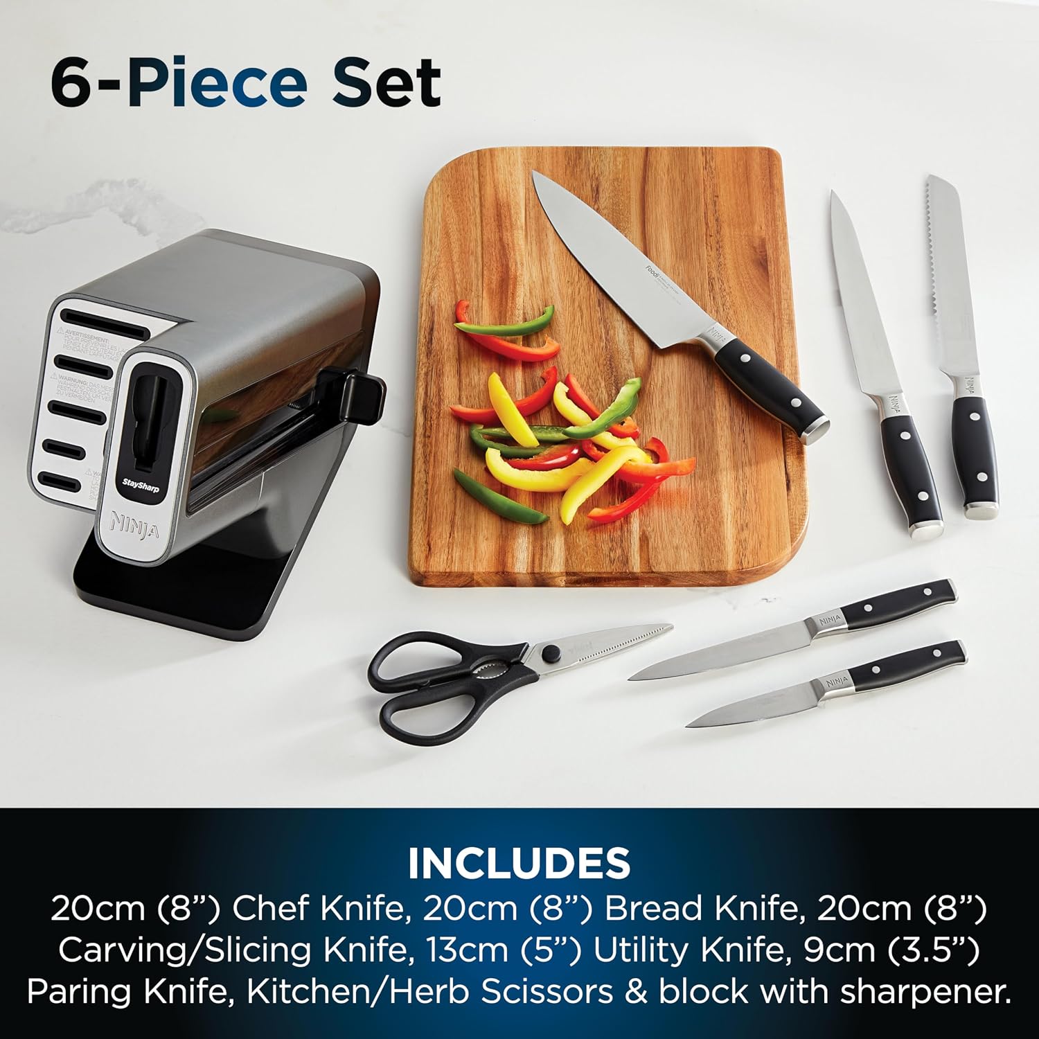 سرویس چاقو 5 پارچه نینجا مدل K32005 3 Ninja 5-Piece Knife Set
