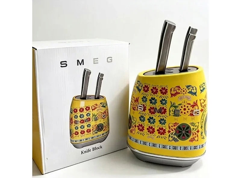 چاقو آشپزخانه 7 پارچه اسمگ مدل Dolce & Gabbana 4 Smeg 7-Piece Kitchen Knife Set – Dolce & Gabbana Edition