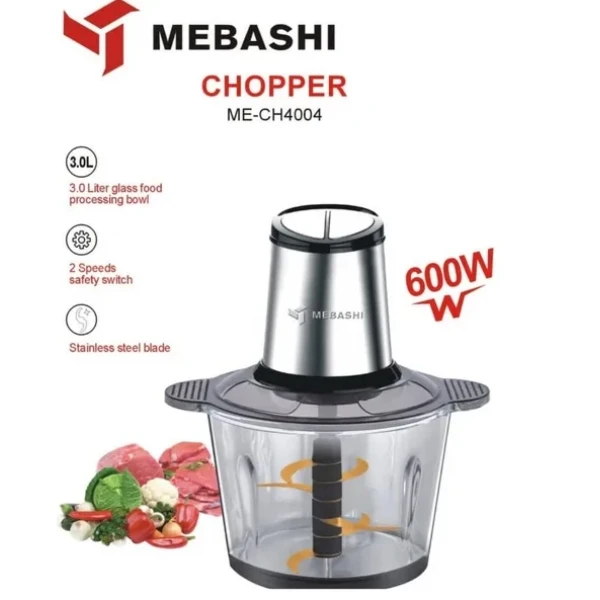 خردکن مباشی مدل ME-CH4004 3 Mebashi Food Chopper, Model ME-CH4004