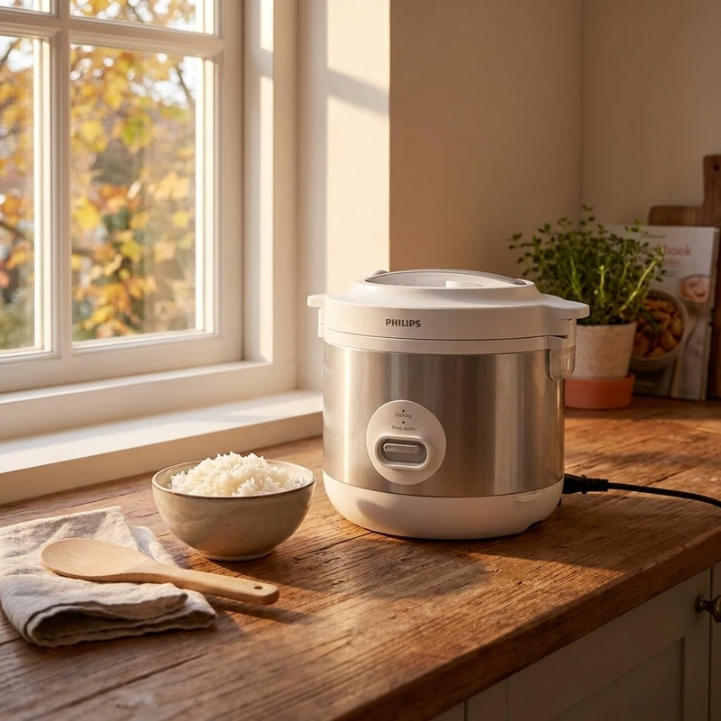 پلوپز 10 نفره فیلیپس مدل HD3008 4 10-Person Rice Cooker, Model HD3008
