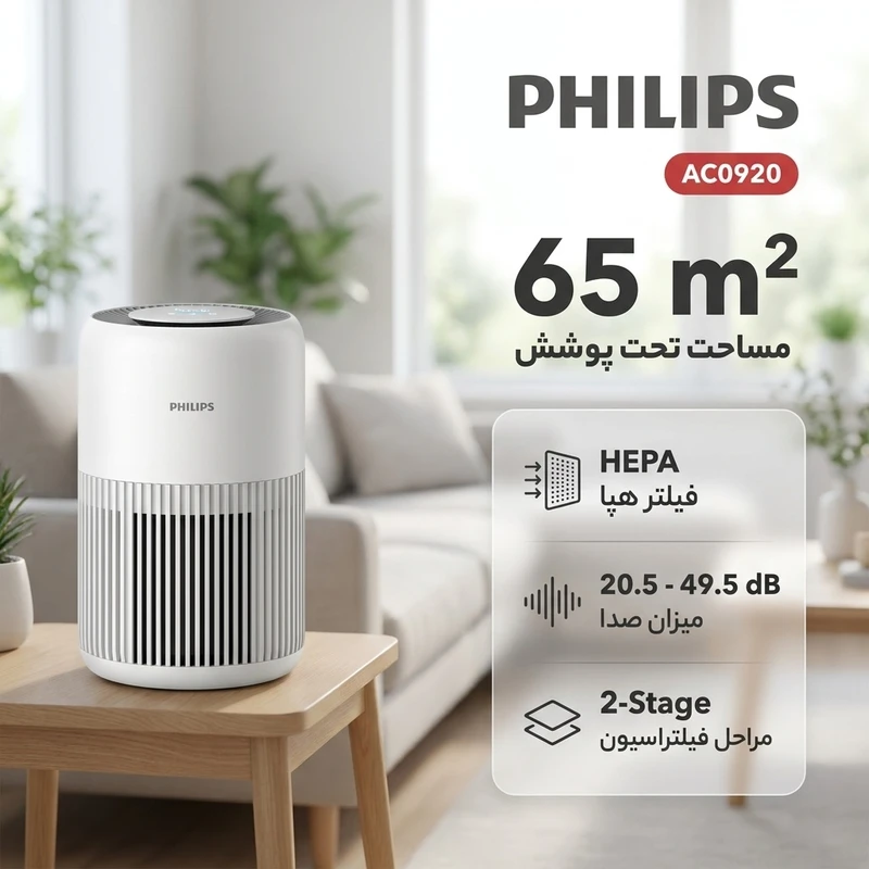 تصفیه کننده هوا فیلیپس مدل AC0920 6 Philips AC0920